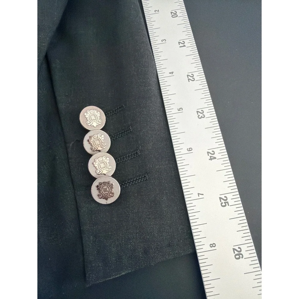 Dolce & Gabbana Mens Charcoal Gray Virgin Wool Blazer Made in Italy Sz 40R